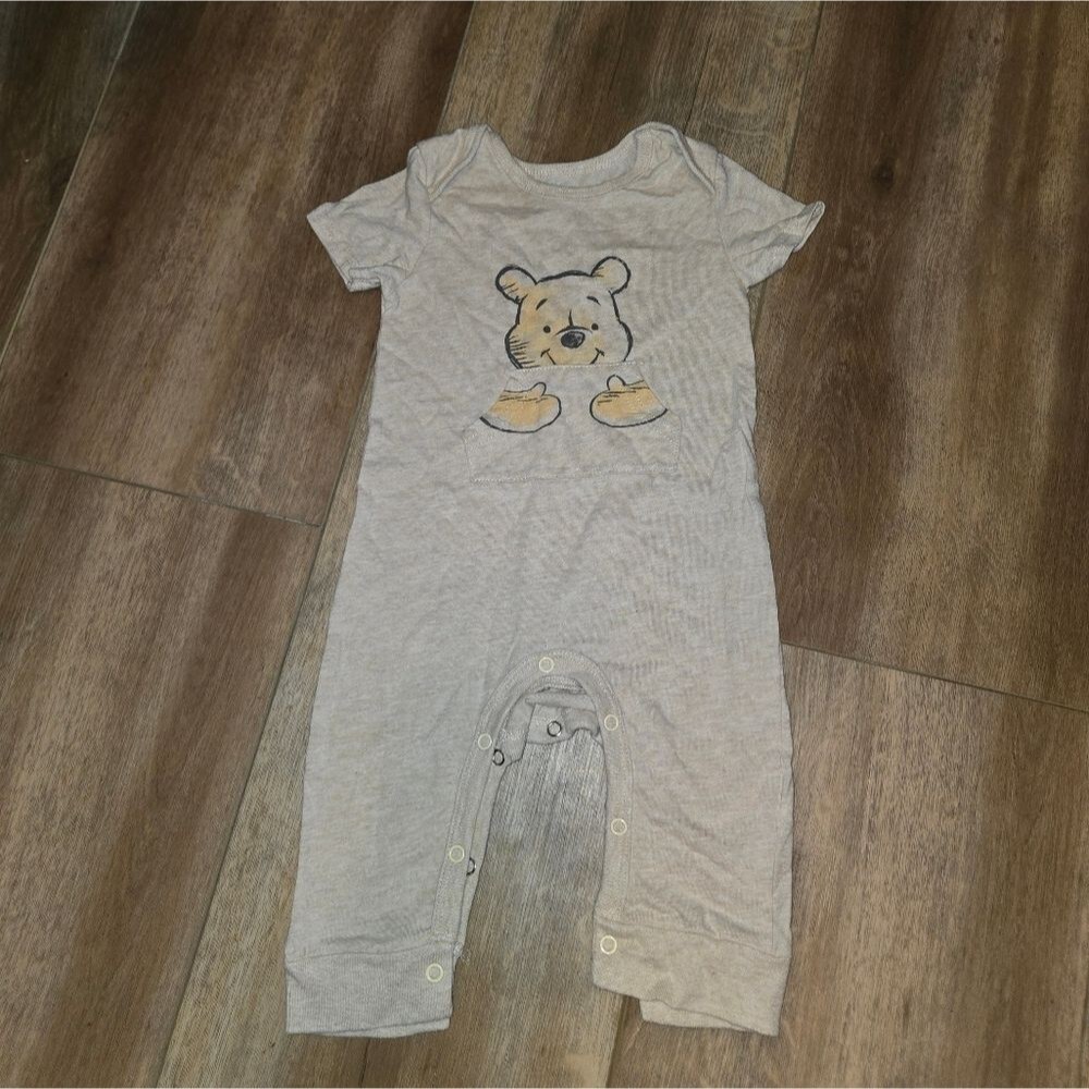 Baby Romper Winnie The Pooh Disney Baby Outfit 6/9M Cute Button
